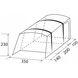 Brunner Advantourer Drive Away inflatable vestibule for vans 180-240 cm