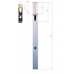 H400 aluminum side vertical lock, plz handles