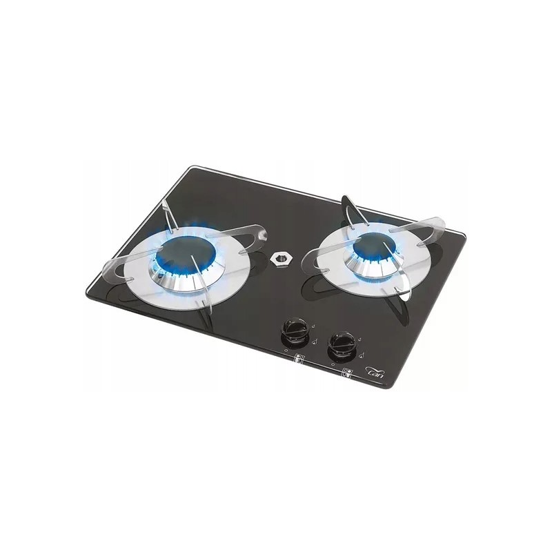 Built-in gas stove with 2 burners