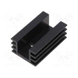1 pcs x ALUTRONIC - PR24/50/SE - Heatsink: extruded, U, TO220, black, L: 50mm, W: 32mm, H: 20mm, 7K/W