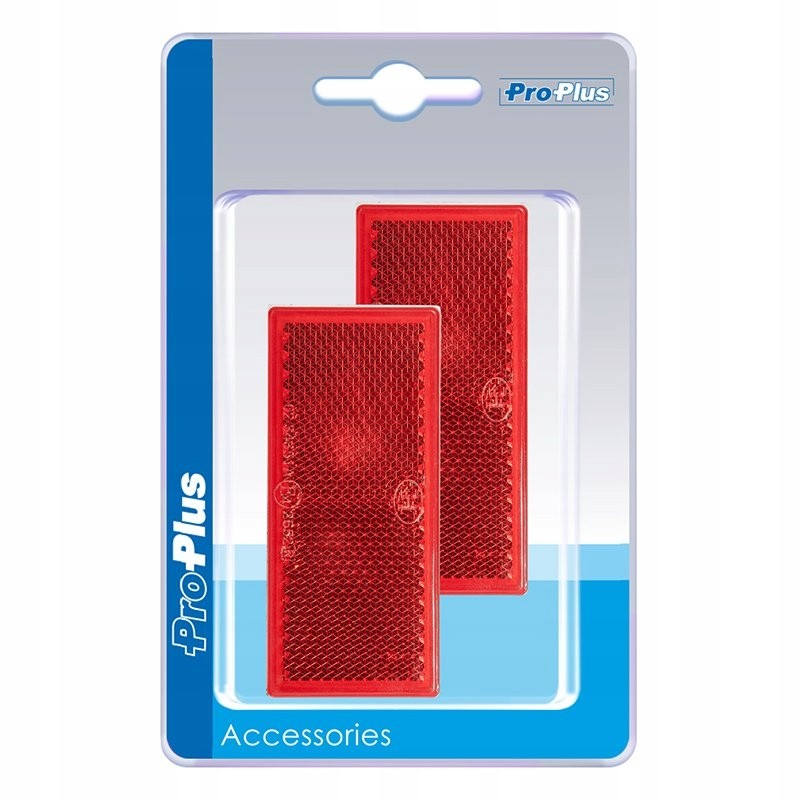 Reflector 82x36mm red, self-adhesive, rectangular
