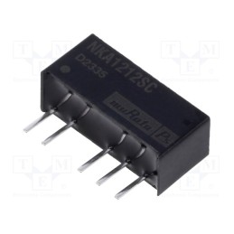 1 pcs x Murata Power Solutions - NKA1212SC - Converter: DC/DC, 1W, Uin: 10.8÷13.2V, Uout: 12VDC, Uout2: 12VDC