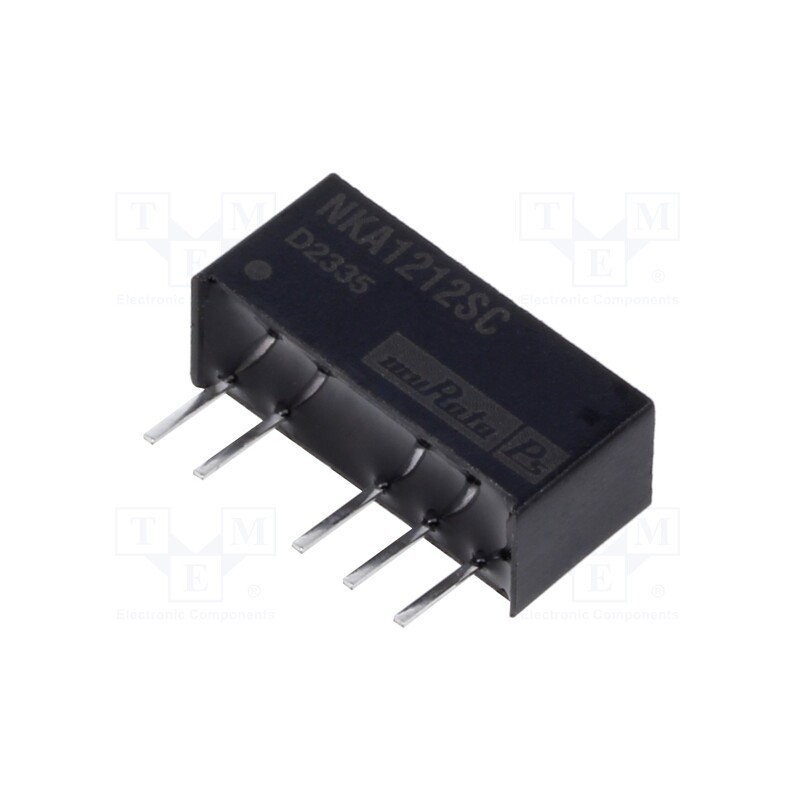1 pcs x Murata Power Solutions - NKA1212SC - Converter: DC/DC, 1W, Uin: 10.8÷13.2V, Uout: 12VDC, Uout2: 12VDC