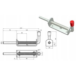 The bolt lock to the sides is mounted on a strong spring