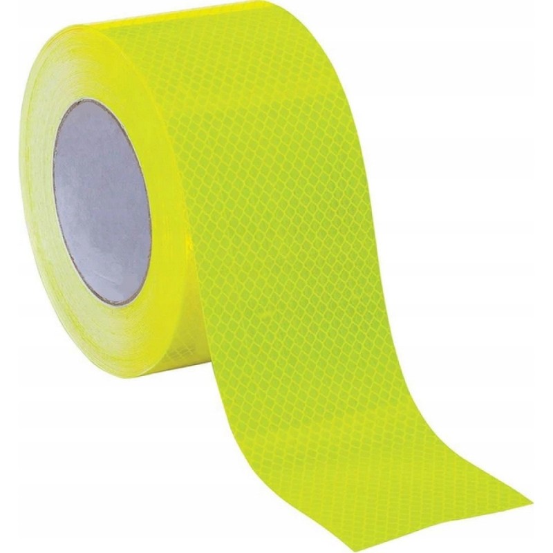 Self-adhesive reflective tape, neon yellow, 5 m