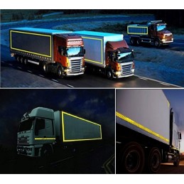 Self-adhesive reflective tape, neon yellow, 5 m