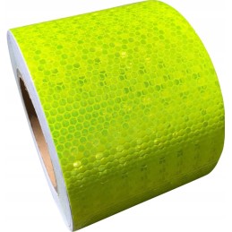 Self-adhesive yellow neon warning tape, 5 m