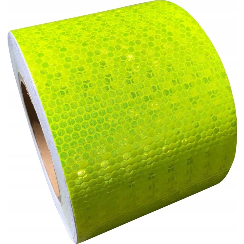 Self-adhesive yellow neon warning tape, 5 m
