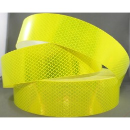 Self-adhesive yellow neon warning tape, 5 m