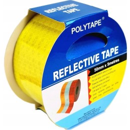Self-adhesive yellow neon warning tape, 5 m