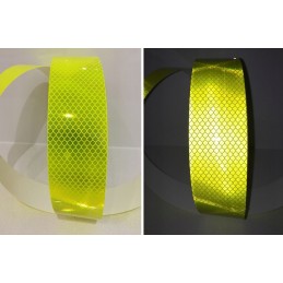 Self-adhesive yellow neon warning tape, 5 m