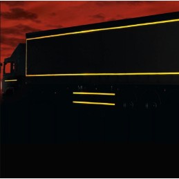 Self-adhesive yellow neon warning tape, 5 m