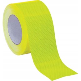 Self-adhesive yellow neon warning tape, 5 m