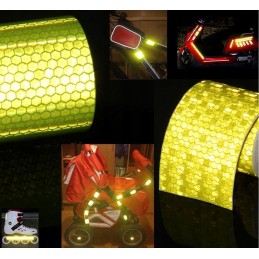 Self-adhesive yellow neon warning tape, 5 m