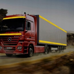 Orange, reflective, contoured, self-adhesive warning tape, 5 m