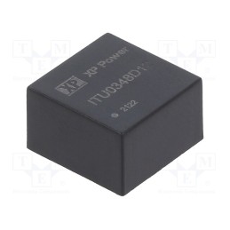 1 pcs x XP POWER - ITU0348D12 - Converter: DC/DC, 3W, Uin: 18÷75V, Uout: 12VDC, Iout: 125mA, SIP8
