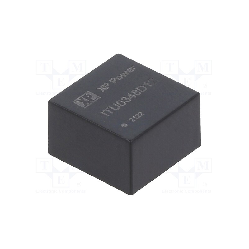 1 pcs x XP POWER - ITU0348D12 - Converter: DC/DC, 3W, Uin: 18÷75V, Uout: 12VDC, Iout: 125mA, SIP8