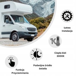 LED ceiling lamp 12v 24v adjustable brightness camper trailer boat