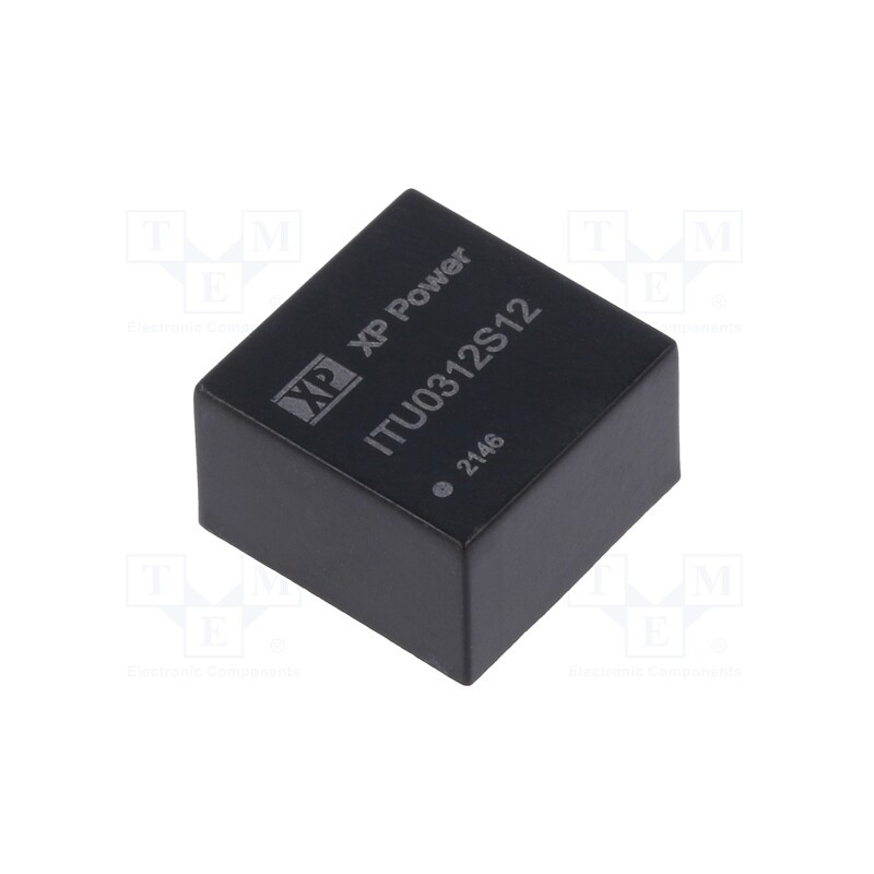 1 pcs x XP POWER - ITU0312S12 - Converter: DC/DC, 3W, Uin: 4.5÷18V, Uout: 12VDC, Iout: 250mA, SIP8