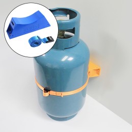 A holder for mounting a liquefied gas cylinder