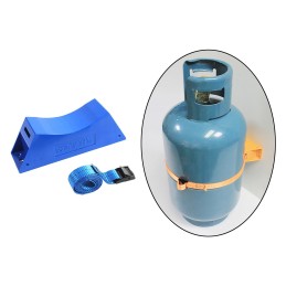A holder for mounting a liquefied gas cylinder