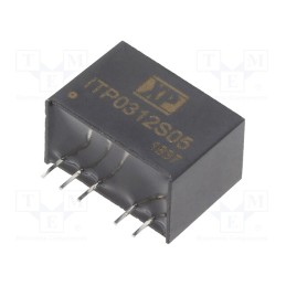 1 pcs x XP POWER - ITP0312S05 - Converter: DC/DC, 3W, Uin: 4.5÷18V, Uout: 5VDC, Iout: 600mA, SIP6