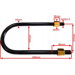 Strong ubolt clamp stirrup 20 mm hl hw trailers