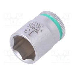 1 pcs x WERA - 5003512001 - Socket, 6-angles,socket spanner, HEX 13mm, 1/4', 23mm, Zyklop