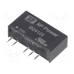 1 pcs x XP POWER - IA2412S - Converter: DC/DC, 1W, Uin: 24V, Uout: 12VDC, Uout2: -12VDC, Iout: 42mA