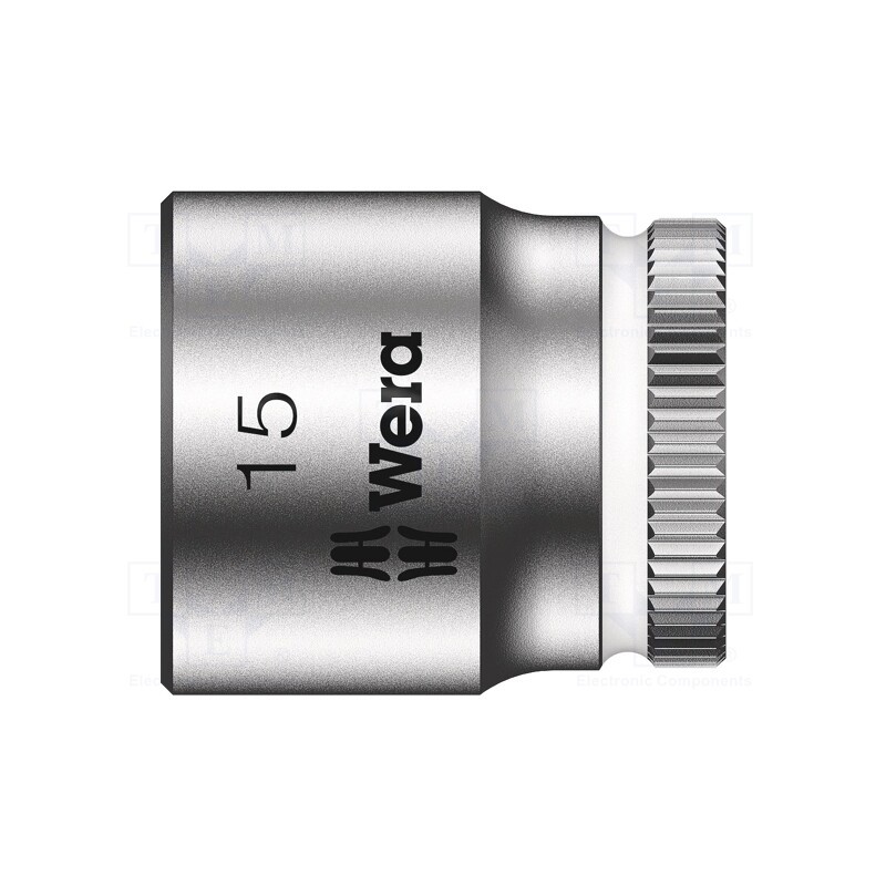 1 pcs x WERA - 5003499001 - Socket, 6-angles,socket spanner, HEX 15mm, 1/4', 23mm