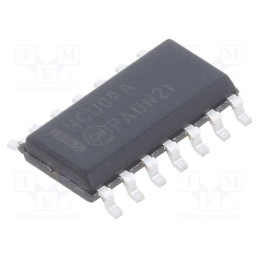1 pcs x ONSEMI - MM74HCU04M - IC: digital, hex,inverter, NOT, Ch: 6, IN: 1, CMOS, SMD, SOIC14, HCU