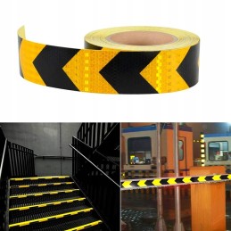 Self-adhesive reflective tape, orange, 5 m