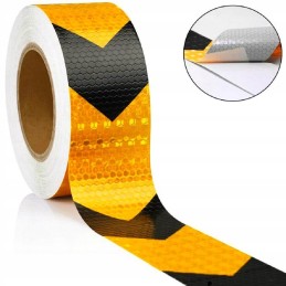 Self-adhesive reflective tape, orange, 5 m