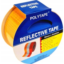 Orange self-adhesive reflective tape, 5 m