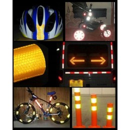 Orange self-adhesive reflective tape, 5 m