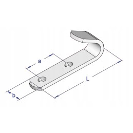 Hook 15, trailer hook, tarpaulin rope, 100 pcs