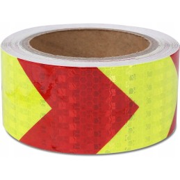 Self-adhesive reflective tape, yellow and red, 5 m