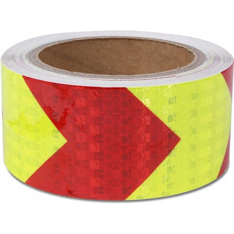 Self-adhesive reflective tape, yellow and red, 5 m