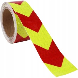 Self-adhesive reflective tape, yellow and red, 5 m