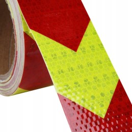 Self-adhesive reflective tape, yellow and red, 5 m