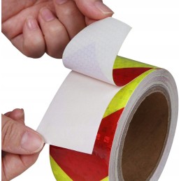 Self-adhesive reflective tape, yellow and red, 5 m