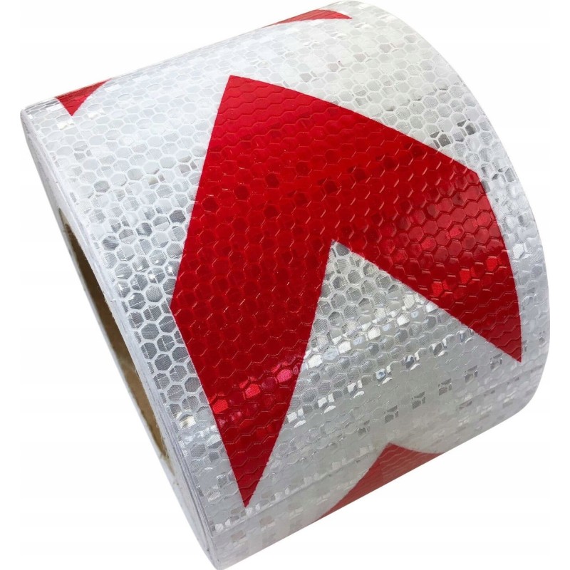 Self-adhesive warning tape, directional reflector, 5 m