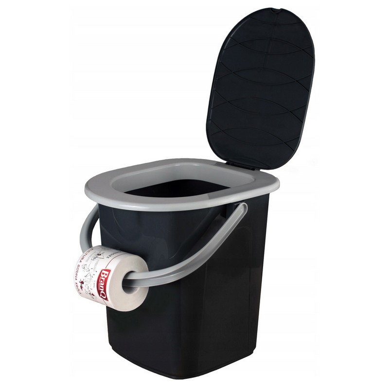 Portable tourist toilet, toilet bucket, 22 liters