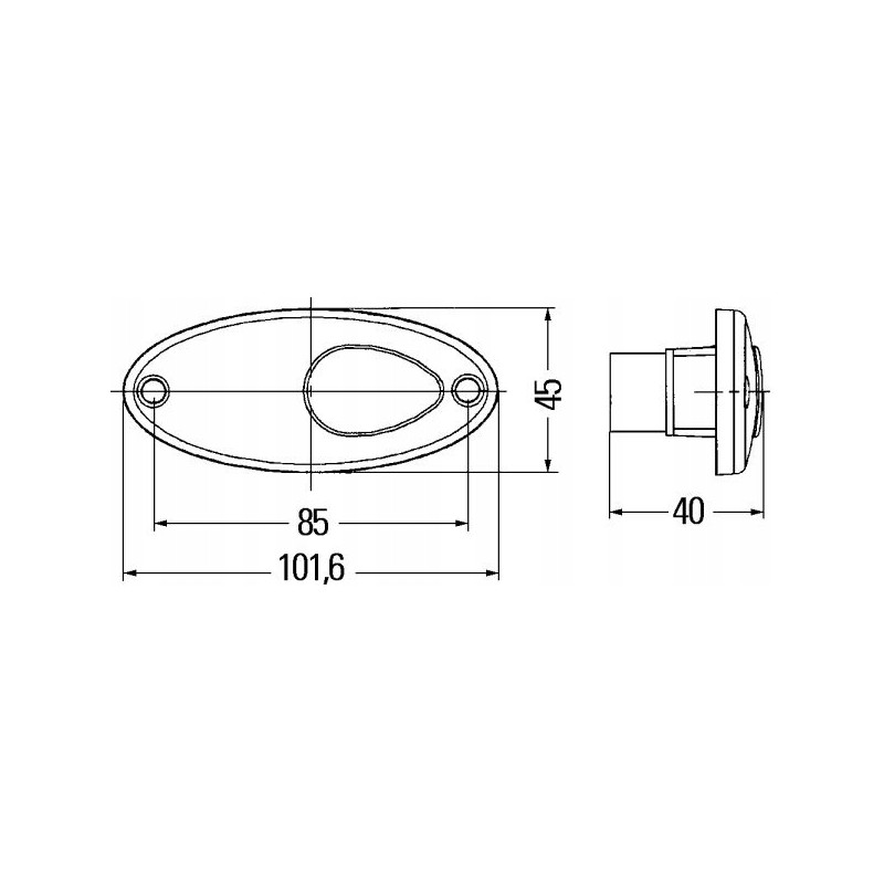 Trailer marker lamp 12v yellow hella