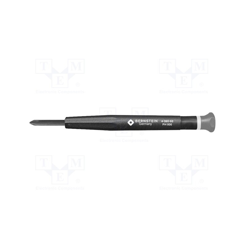 1 pcs x BERNSTEIN - 4-380-93 - Screwdriver, Phillips, precision, PH000, Blade length: 17mm