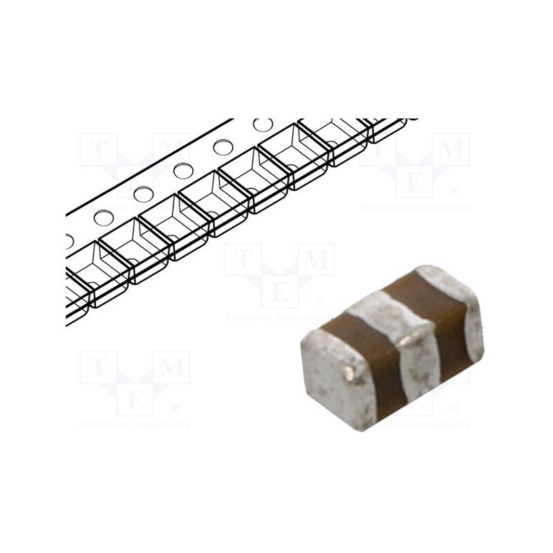 10 pcs x MURATA - NFM18PC105R0J3D - Filter: anti-interference, SMD, 0603, 4A, 6.3VDC, ±20%, 1uF