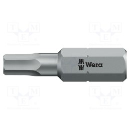 1 pcs x WERA - 5135068001 - Screwdriver bit, Hex Plus key, HEX 3/8', Overall len: 25mm