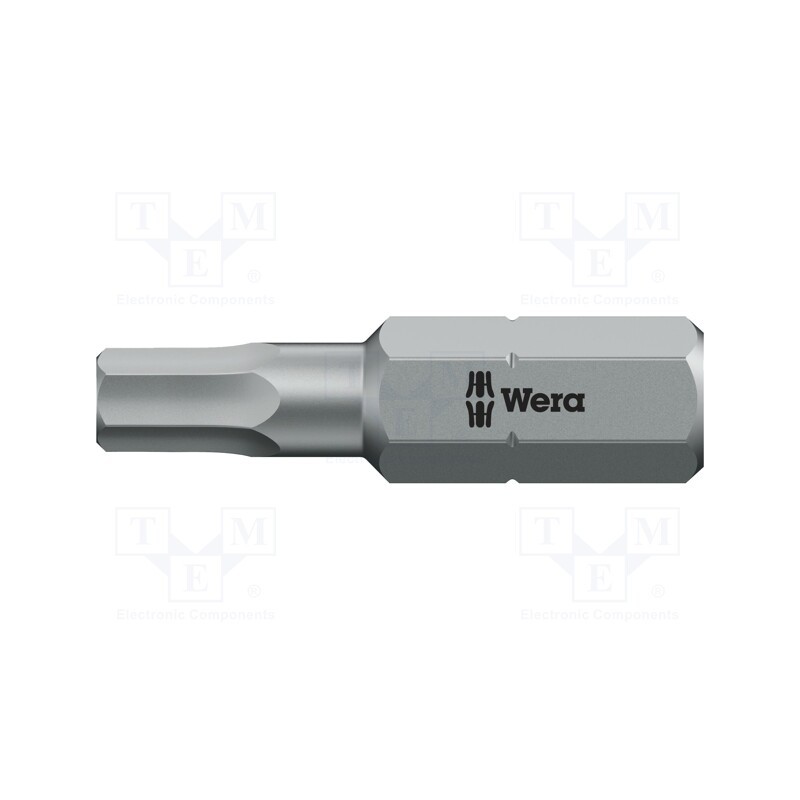 1 pcs x WERA - 5135068001 - Screwdriver bit, Hex Plus key, HEX 3/8', Overall len: 25mm