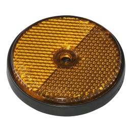 Reflector 59mm, round, yellow, fi59, with 2 screws