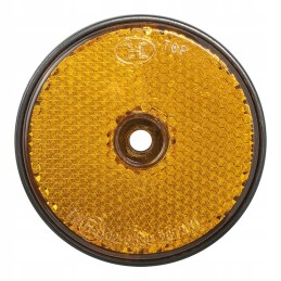 Reflector 59mm, round, yellow, fi59, with 2 screws